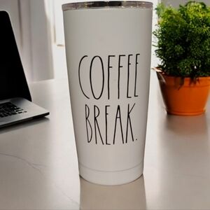 Rae Dunn Coffee Break Insulated Mug with Slide No Spill Lid